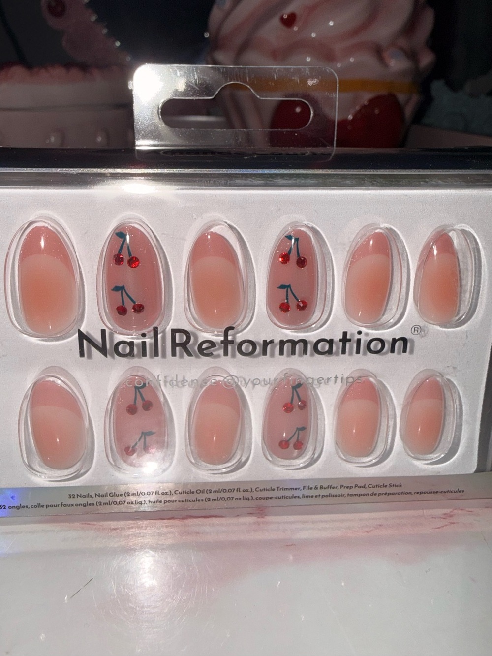 Nail Reformation Cherry Accent Press On Nails